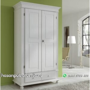 Lemari Pakaian Pintu Dua Minimalis Hasan Putra Furniture Jepara - Indonesia Furniture