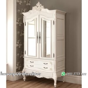 Lemari Pakaian Pintu Kaca Cermin Hasan Putra Furniture Jepara - Indonesia Furniture