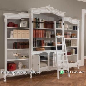 Lemari Rak Buku Elegan Hasan Putra Furniture Jepara - Indonesia Furniture