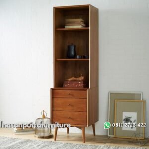 Lemari Rak Buku Kecil Minimalis Hasan Putra Furniture Jepara - Indonesia Furniture