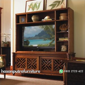 Lemari TV Jati Pajangan Hasan Putra Furniture Jepara - Indonesia Furniture