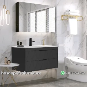 MAKOW Wastafel Cabinet Kamar Mandi Cat Duco Minimalis Hasan Putra Furniture Jepara - Indonesia Furniture