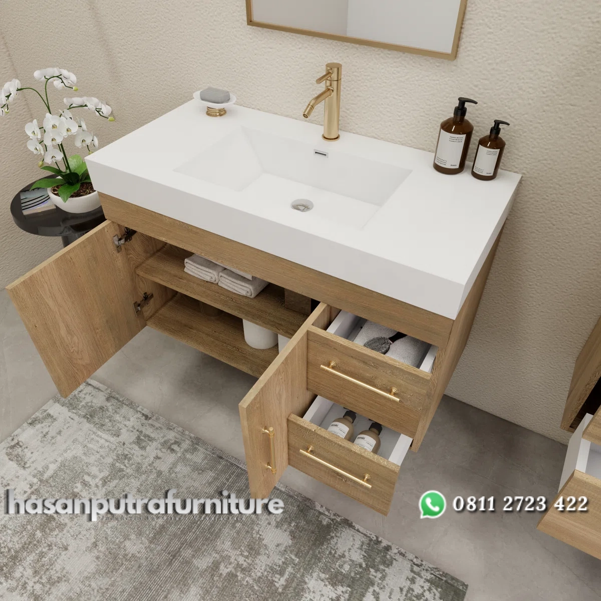MARKO Wastafel Cabinet Storage Plywood Minimalis Hasan Putra Furniture Jepara - Indonesia Furniture 2 MARKO Wastafel Cabinet Storage Plywood Minimalis Hasan Putra Furniture Jepara - Indonesia Furniture - Gambar 2