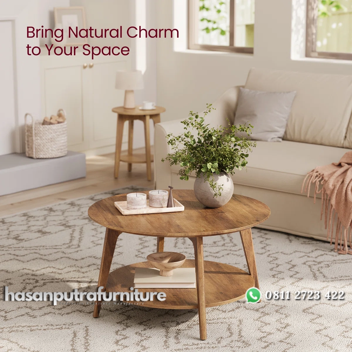 Maklena Meja Tamu Bundar Minimalis Modern Hasan Putra Furniture Jepara - Indonesia Furniture 2 Maklena Meja Tamu Bundar Minimalis Modern Hasan Putra Furniture Jepara - Indonesia Furniture - Gambar 2