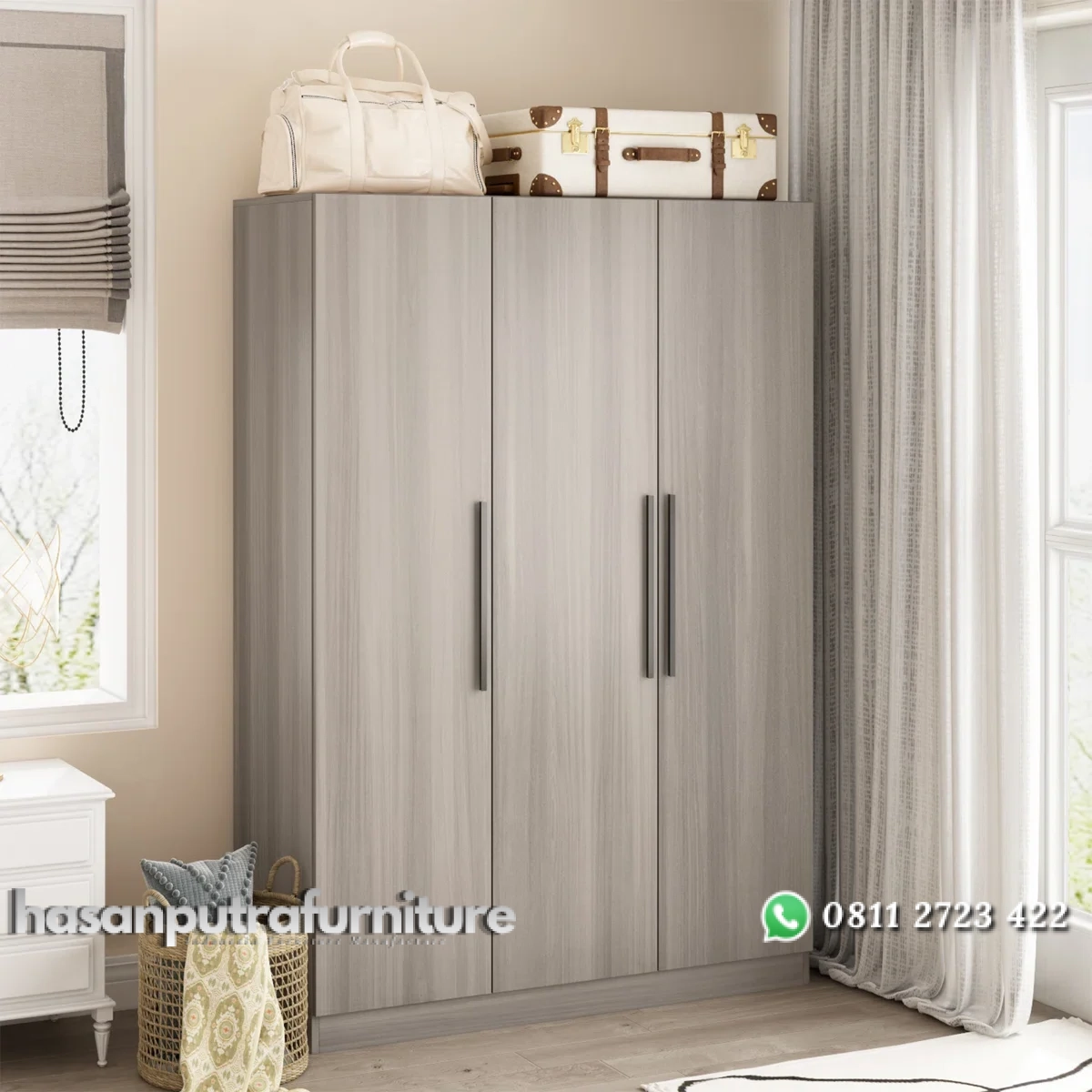 Mallaya Lemari Pakaian 3 Pintu Plywood Minimalis Hasan Putra Furniture Jepara - Indonesia Furniture 1 Mallaya Lemari Pakaian 3 Pintu Plywood Minimalis Hasan Putra Furniture Jepara - Indonesia Furniture