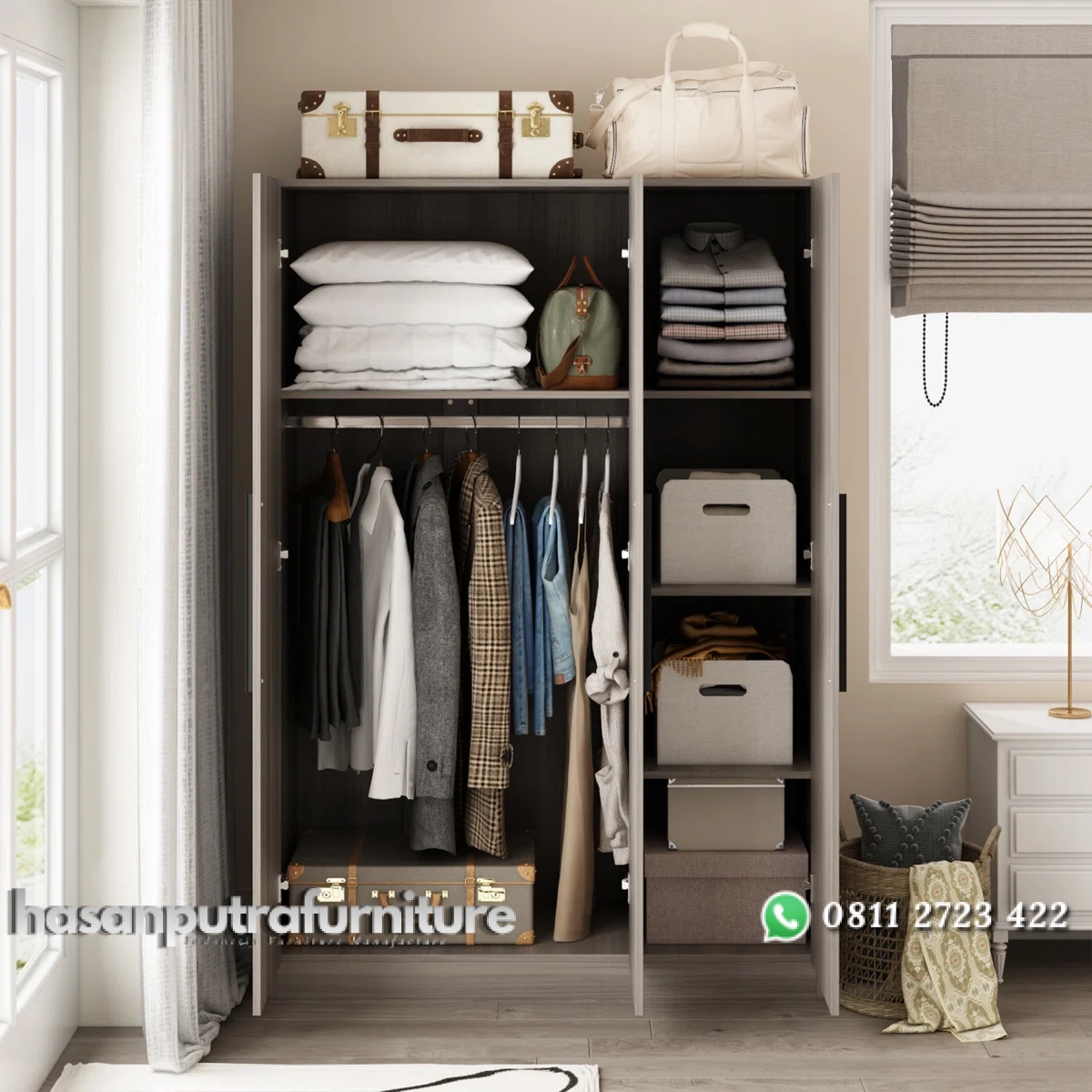 Mallaya Lemari Pakaian 3 Pintu Plywood Minimalis Hasan Putra Furniture Jepara - Indonesia Furniture 3 Mallaya Lemari Pakaian 3 Pintu Plywood Minimalis Hasan Putra Furniture Jepara - Indonesia Furniture - Gambar 3