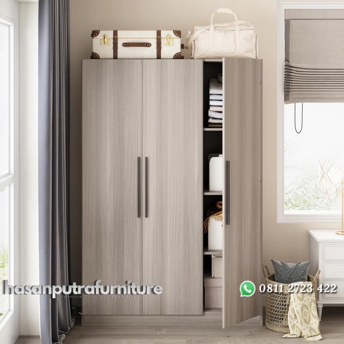 Mallaya Lemari Pakaian 3 Pintu Plywood Minimalis Hasan Putra Furniture Jepara - Indonesia Furniture 2 Mallaya Lemari Pakaian 3 Pintu Plywood Minimalis Hasan Putra Furniture Jepara - Indonesia Furniture - Gambar 2