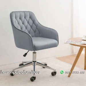 Marcus Kursi Kerja Kantor Desain Minimalis Kain Beludru Hasan Putra Furniture Jepara - Indonesia Furniture
