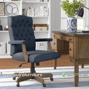 Marie Kursi Kerja Kantor Tanganan Kayu Jati Solid Hasan Putra Furniture Jepara - Indonesia Furniture