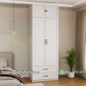 Marriam Lemari Pakaian Minimalis 2 Pintu Cat Duco Hasan Putra Furniture Jepara - Indonesia Furniture