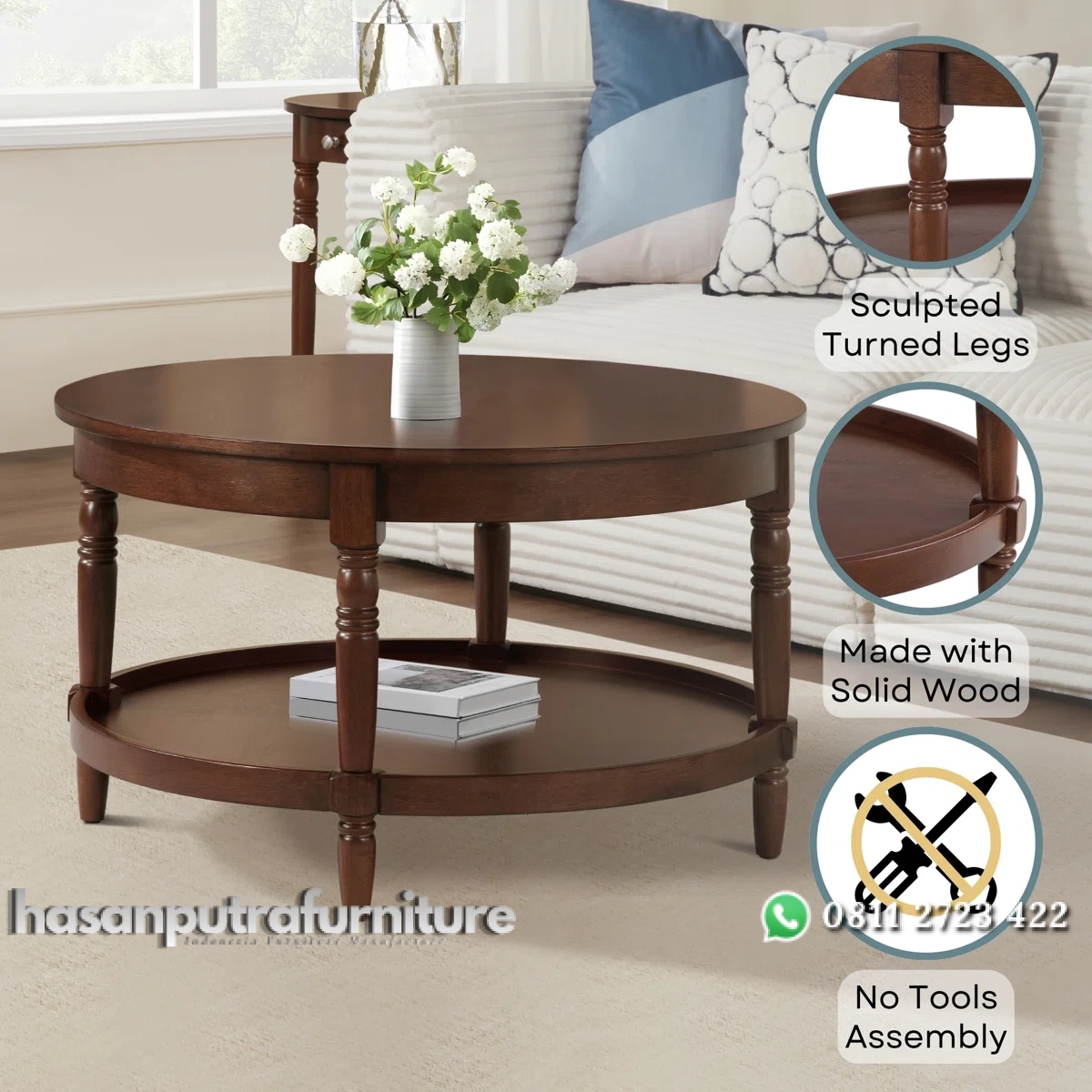 Mayall Meja Tamu Klasik Modern Minimalis Kayu Jati Hasan Putra Furniture Jepara - Indonesia Furniture 2 Mayall Meja Tamu Klasik Modern Minimalis Kayu Jati Hasan Putra Furniture Jepara - Indonesia Furniture - Gambar 2