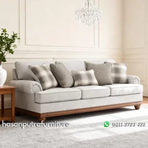 Meadow Sofa Tamu Minimalis 3 Seater Minimalis Modern Hasan Putra Furniture Jepara - Indonesia Furniture
