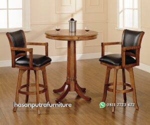 Meja Bar 2 Kursi Minimalis Modern Hasan Putra Furniture Jepara - Indonesia Furniture