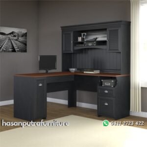 Meja Kerja Kantor Model Kabinet Hasan Putra Furniture Jepara - Indonesia Furniture