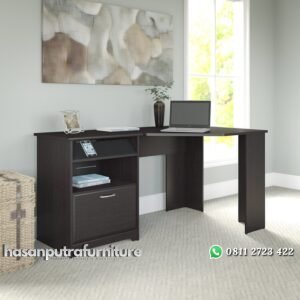 Meja Kerja Kantor Sudut Jati Jepara Hasan Putra Furniture Jepara - Indonesia Furniture