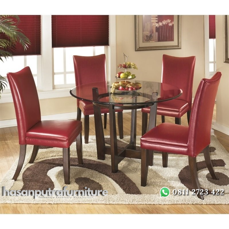 Meja Makan Bundar Minimalis Set Hasan Putra Furniture Jepara - Indonesia Furniture 1 Meja Makan Bundar Minimalis Set Hasan Putra Furniture Jepara - Indonesia Furniture