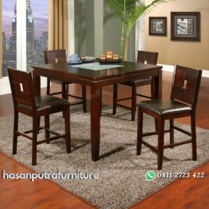 Meja Makan Jati 1 Set Hasan Putra Furniture Jepara - Indonesia Furniture