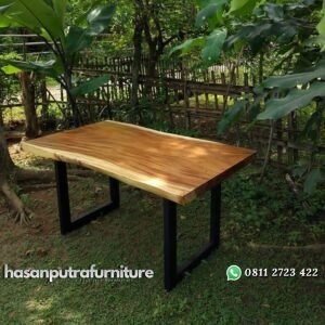 Meja Makan Kayu Trembesi Utuh Hasan Putra Furniture Jepara - Indonesia Furniture