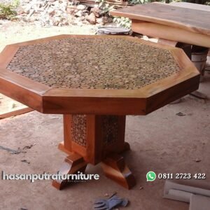 Meja Makan Koin Hasan Putra Furniture Jepara - Indonesia Furniture