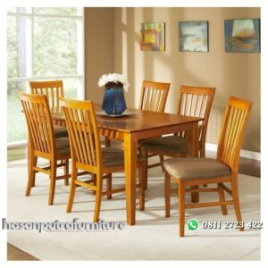 Meja Makan Satu Set 6 Kursi Hasan Putra Furniture Jepara - Indonesia Furniture