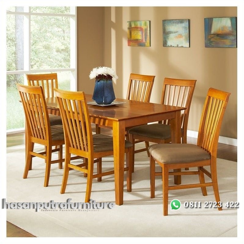 Meja Makan Satu Set 6 Kursi Hasan Putra Furniture Jepara - Indonesia Furniture 1 Meja Makan Satu Set 6 Kursi Hasan Putra Furniture Jepara - Indonesia Furniture