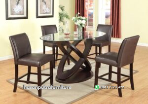 Set Meja Makan Kontemporer Elegan Hasan Putra Furniture Jepara - Indonesia Furniture