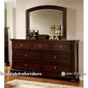 Meja Rias Jati Berlaci Hasan Putra Furniture Jepara - Indonesia Furniture