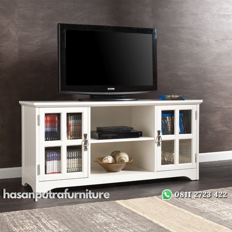 Meja TV Cat Duco Putih Minimalis Hasan Putra Furniture Jepara - Indonesia Furniture 1 Meja TV Cat Duco Putih Minimalis Hasan Putra Furniture Jepara - Indonesia Furniture