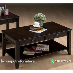 Meja Tamu Ada Laci Minimalis Hasan Putra Furniture Jepara - Indonesia Furniture