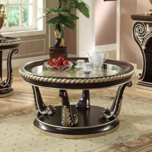 Meja Tamu Bundar Ukiran Hasan Putra Furniture Jepara - Indonesia Furniture