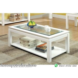 Meja Tamu Duco Top Kaca Hasan Putra Furniture Jepara - Indonesia Furniture