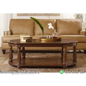 Meja Tamu Jati Ovel Unik Hasan Putra Furniture Jepara - Indonesia Furniture