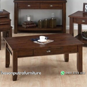 Meja Tamu Jati Sederhana Hasan Putra Furniture Jepara - Indonesia Furniture