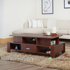 Meja Tamu Jati Unik Minimalis Modern Hasan Putra Furniture Jepara - Indonesia Furniture