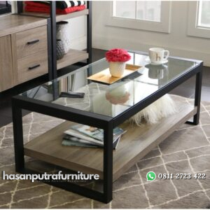 Meja Tamu Kaca Minimalis Modern Hasan Putra Furniture Jepara - Indonesia Furniture