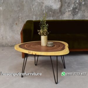 Meja Tamu Kayu Trembesi Utuh Hasan Putra Furniture Jepara - Indonesia Furniture