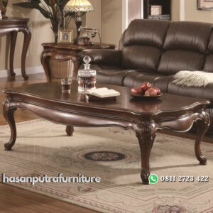 Meja Tamu Klasik Ukiran Kayu Jati Hasan Putra Furniture Jepara - Indonesia Furniture