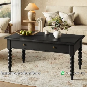 Meja Tamu Klasik Unik Berlaci Kayu Jati Minimalis Hasan Putra Furniture Jepara - Indonesia Furniture