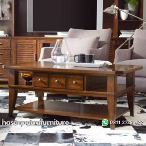 Meja Tamu Laci Hasan Putra Furniture Jepara - Indonesia Furniture