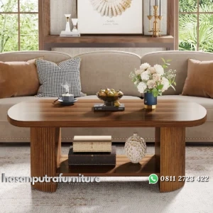 Meja Tamu Kayu Jati Solid Terbaru Desain Minimalis Hasan Putra Furniture Jepara - Indonesia Furniture