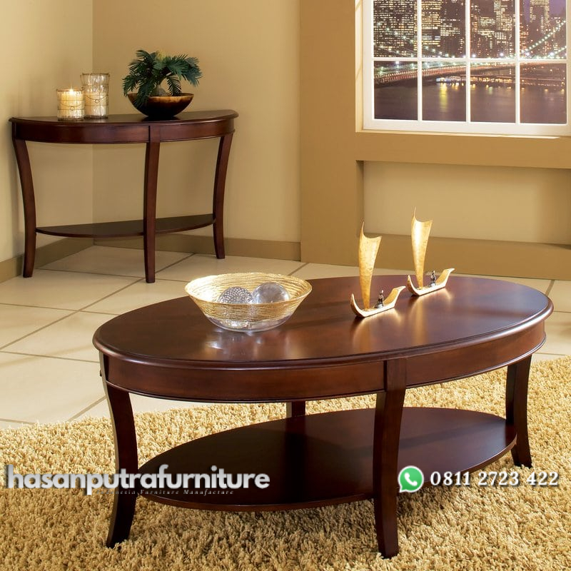 Meja Tamu Oval Minimalis Kayu Jati Hasan Putra Furniture Jepara - Indonesia Furniture 1 Meja Tamu Oval Minimalis Kayu Jati Hasan Putra Furniture Jepara - Indonesia Furniture