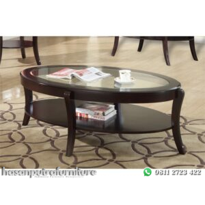 Meja Tamu Oval Unik Hasan Putra Furniture Jepara - Indonesia Furniture
