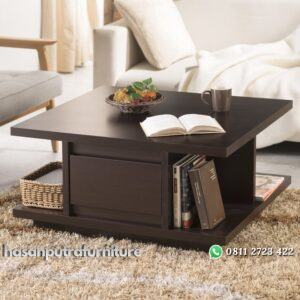Meja Tamu Persegi 4 Kayu Jati Berlaci Hasan Putra Furniture Jepara - Indonesia Furniture