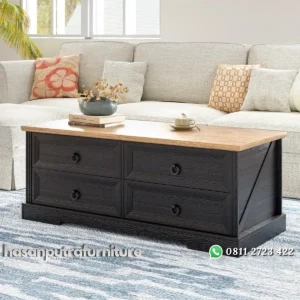 Meja Tamu Rustic Kayu Jati Desain Minimalis Jepara Hasan Putra Furniture Jepara - Indonesia Furniture