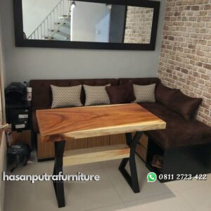 Meja Tamu Trembesi Tanpa Sambungan Hasan Putra Furniture Jepara - Indonesia Furniture