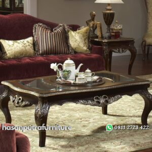 Meja Tamu Ukiran France Minimalis Hasan Putra Furniture Jepara - Indonesia Furniture