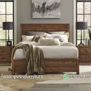 Montouk Tempat Tidur Rustic Minimalis Modern Kayu Jati Hasan Putra Furniture Jepara - Indonesia Furniture
