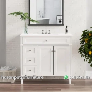NALLAN Wastafel Cabinet 2 Pintu Cat Duco Desain Minimalis Hasan Putra Furniture Jepara - Indonesia Furniture