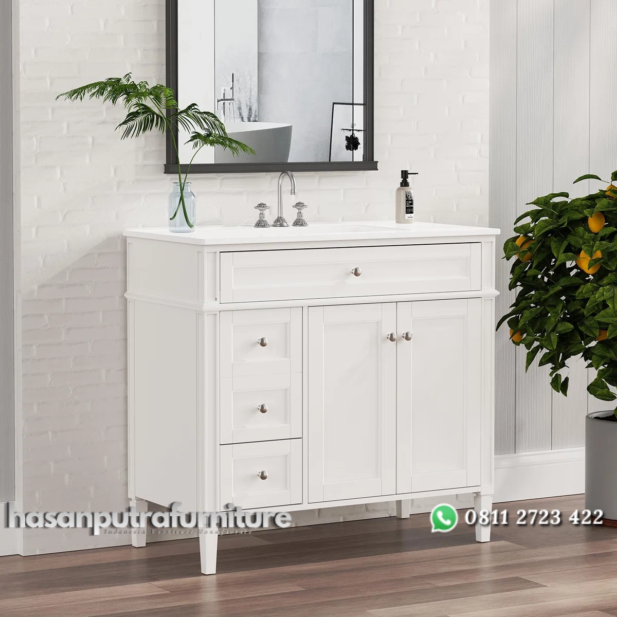 NALLAN Wastafel Cabinet 2 Pintu Cat Duco Desain Minimalis Hasan Putra Furniture Jepara - Indonesia Furniture 2 NALLAN Wastafel Cabinet 2 Pintu Cat Duco Desain Minimalis Hasan Putra Furniture Jepara - Indonesia Furniture - Gambar 2