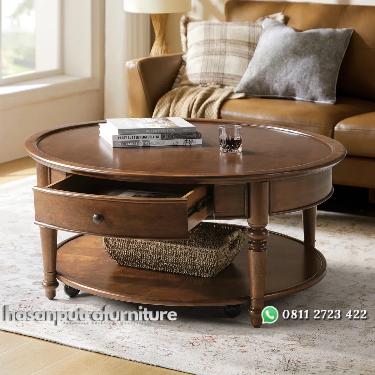 Nikolaus Meja Tamu Bundar Kayu Jati Minimalis Modern Hasan Putra Furniture Jepara - Indonesia Furniture 2 Nikolaus Meja Tamu Bundar Kayu Jati Minimalis Modern Hasan Putra Furniture Jepara - Indonesia Furniture - Gambar 2